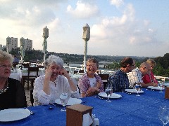 Celia Wilson; Rochelle Wolk; Pat Rehberg; Al Levit; Bill Cotner; Trina Cotner; Turkey; Farewell Dinner Local Restaurant (Capa Restaurant)